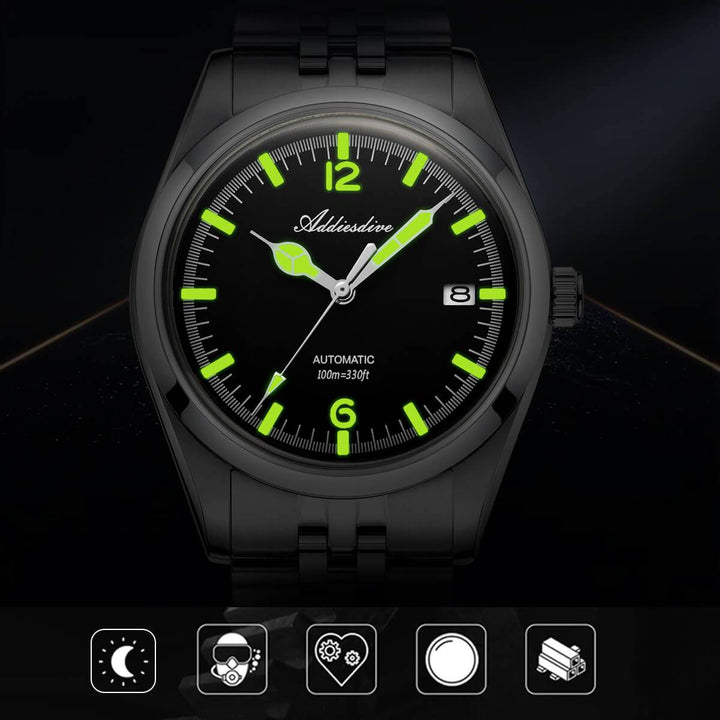 Addiesdive Reloj automático 39mm Diver's 100M NH35 (AD2038)-