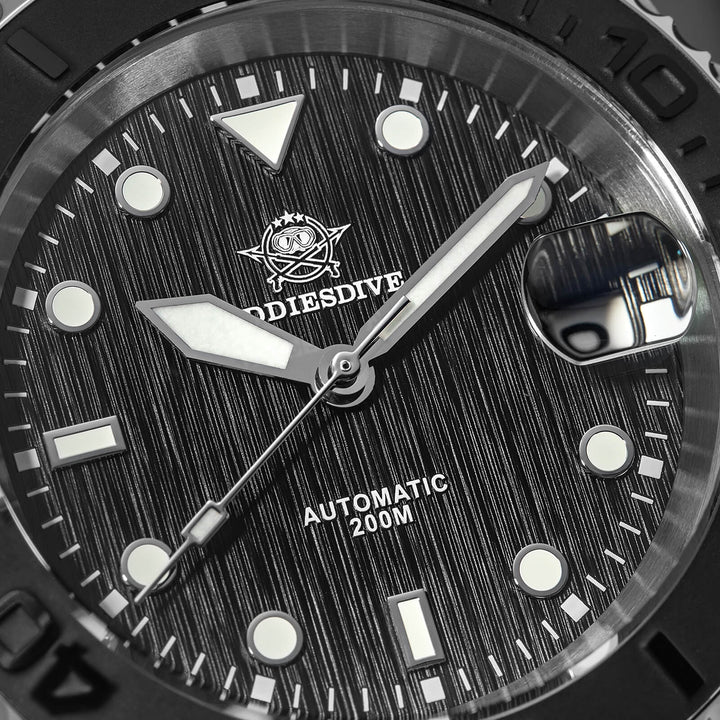 Addiesdive Reloj de Buceo Modern Sub AD2087-Negro-