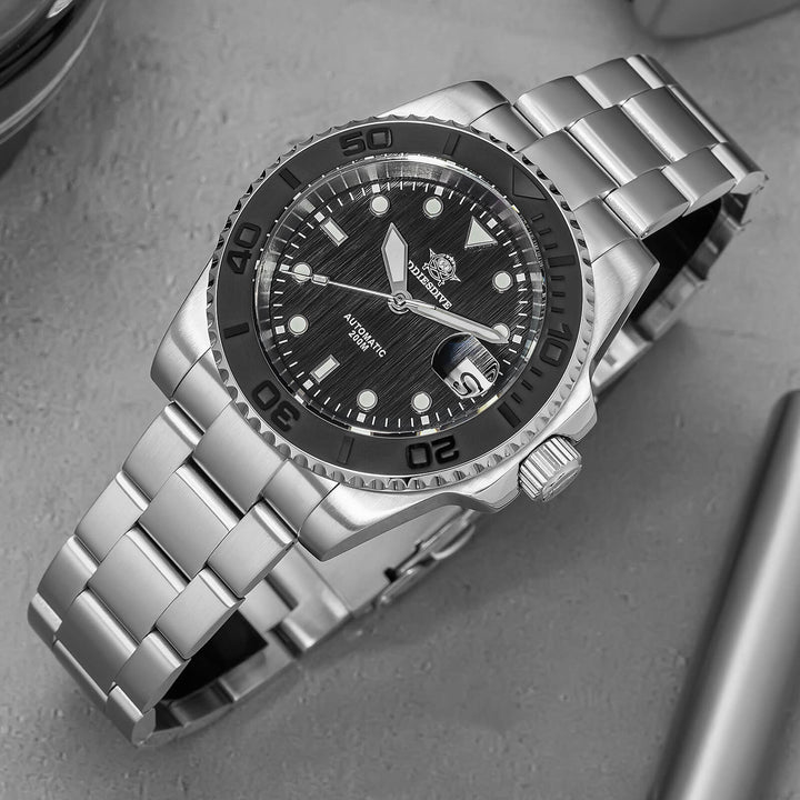 Addiesdive Reloj de Buceo Modern Sub AD2087-Negro-