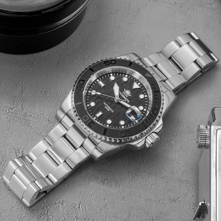 Addiesdive Reloj de Buceo Modern Sub AD2087-Negro-