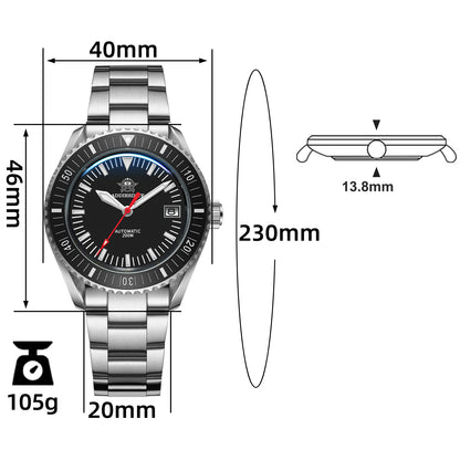 Addiesdive Reloj de buceo con tapa AD2060-