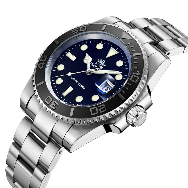 Addiesdive Reloj de cuarzo 41mm Diver's 200M (MY-H3C)-divers watch-Plata-