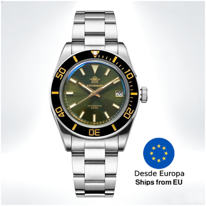 Addiesdive Retro Sub 39mm NH35 Reloj para Hombre AD2084 - Addiesdiverelojes