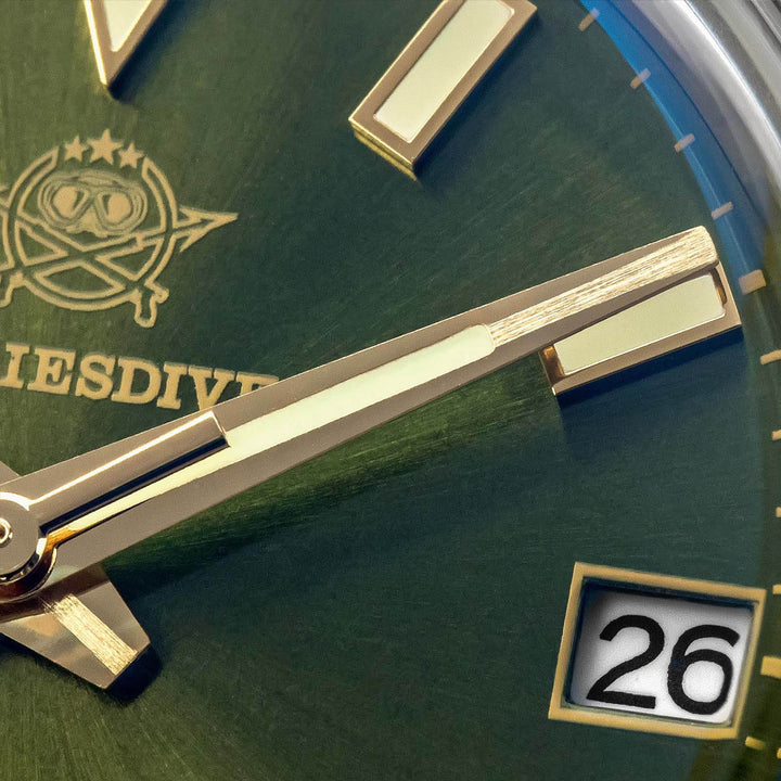 Addiesdive Retro Sub 39mm NH35 Reloj para Hombre AD2084-Verde-