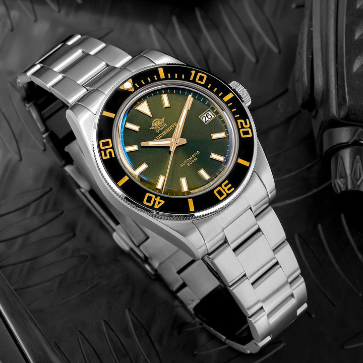 Addiesdive Retro Sub 39mm NH35 Reloj para Hombre AD2084-Verde-