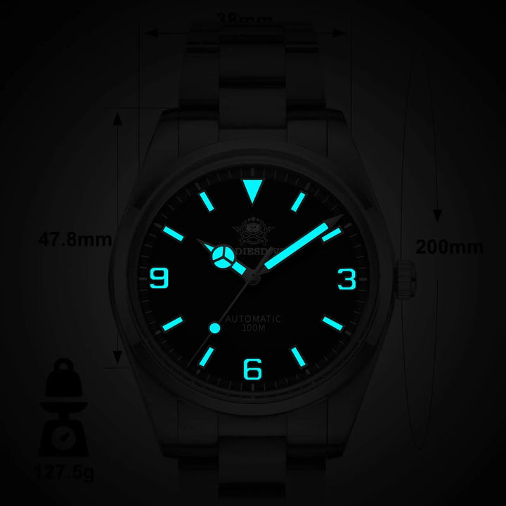 Clásico para parejas: relojes automáticos negros de 39 mm y de cuarzo negros de 36 mm - Addiesdiverelojes