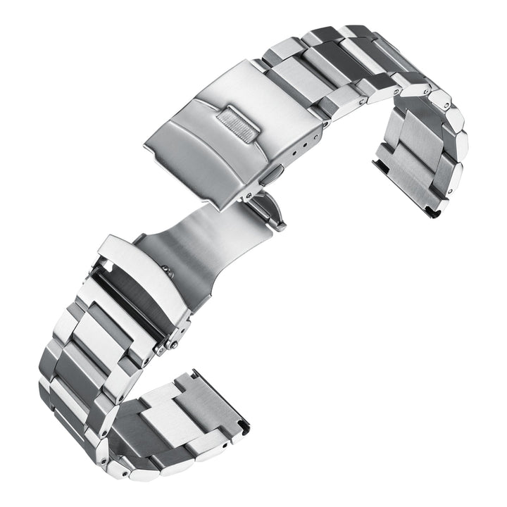 Correa de reloj de acero inoxidable para hombres 22mm，Adecuado para ADDIESDIVE MY-H5，MY-H6.-3 Filas-22mm-