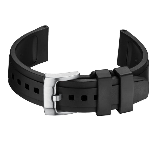 Correa de silicona genérica para relojes de buceo de 22mm-Negro-