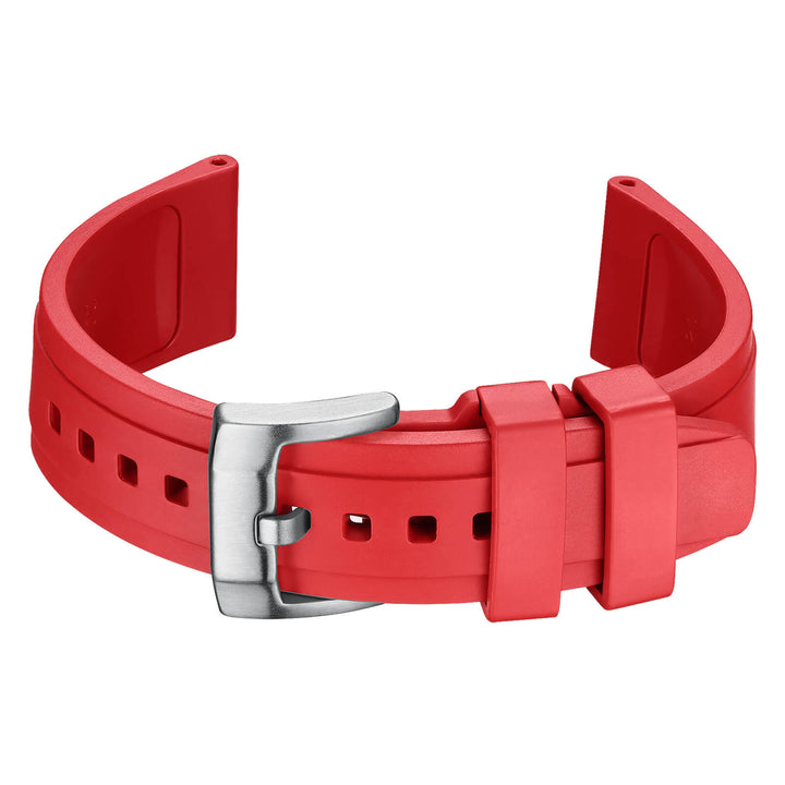 Correa de silicona genérica para relojes de buceo de 22mm-Rojo-