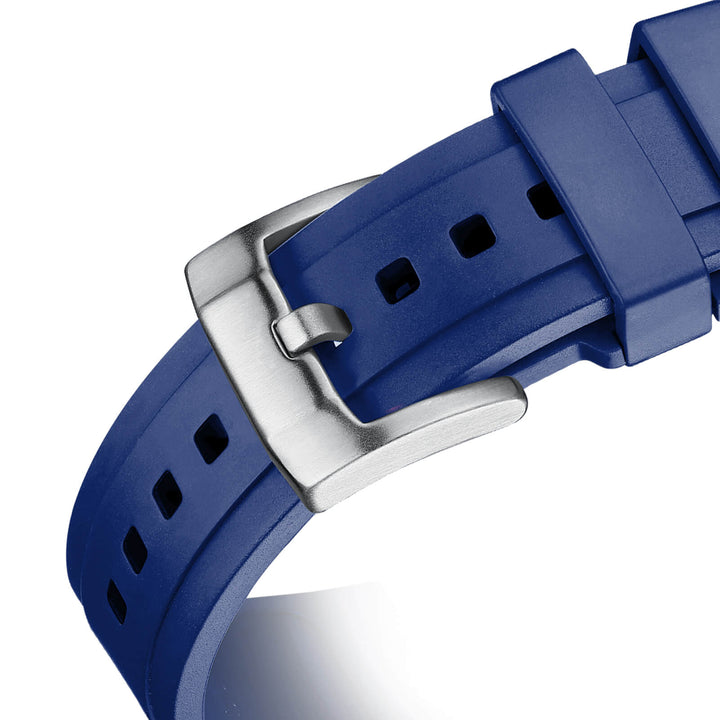 Correa de silicona genérica para relojes de buceo de 22mm-Negro-