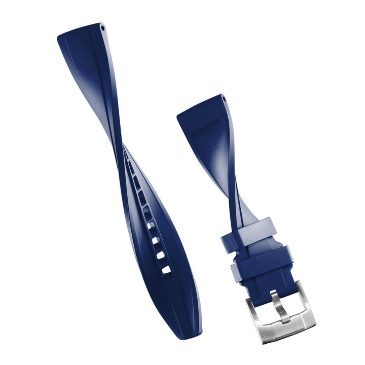 Correa de silicona genérica para relojes de buceo de 22mm-Negro-