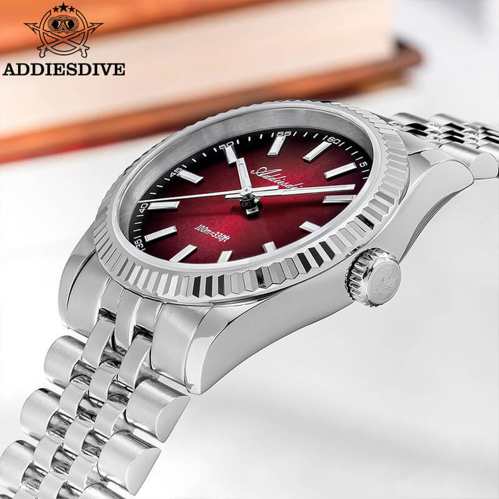 ★Especial Graduación★ADDIESDIVE 36mm DJ Homenaje Reloj Hombre AD2073-Rojo-