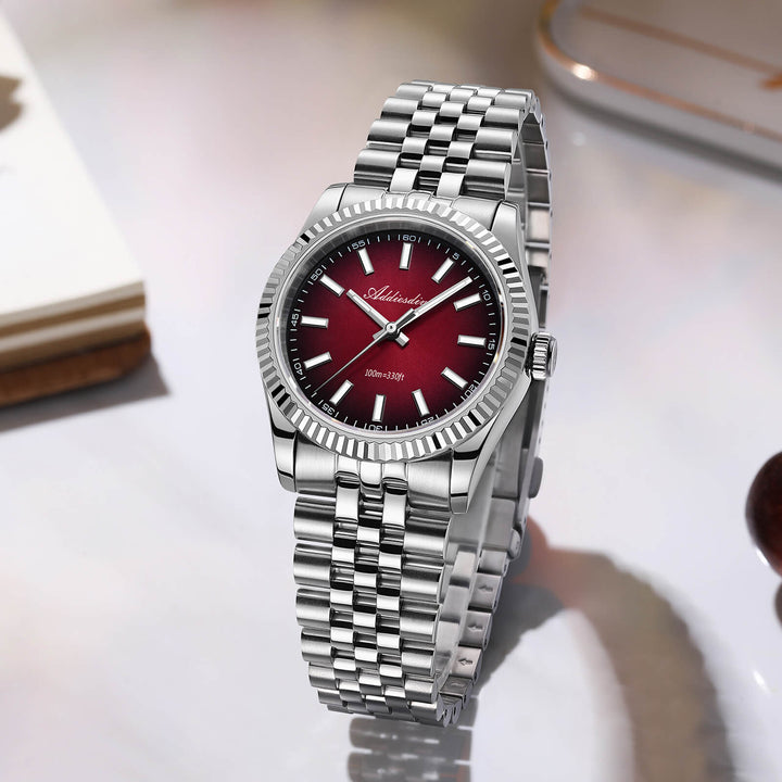 ★Especial Graduación★ADDIESDIVE 36mm DJ Homenaje Reloj Hombre AD2073-Rojo-