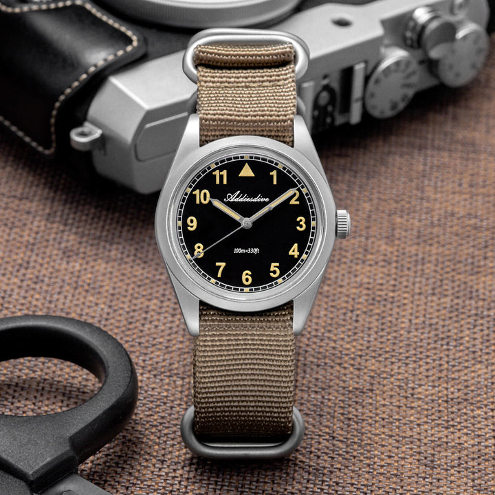 ★Especial Graduación★ADDIESDIVE 37mm VH31 Reloj piloto retro AD2079-Estilo 1-