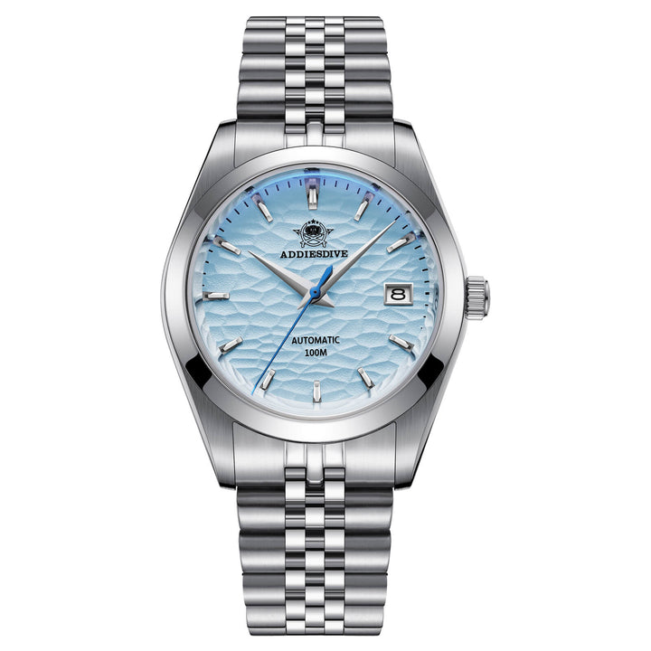 ★Especial Graduación★ADDIESDIVE Reloj Mecánico Retro 39mm AD2118-watch-Brazalete de acero-Azul cielo-