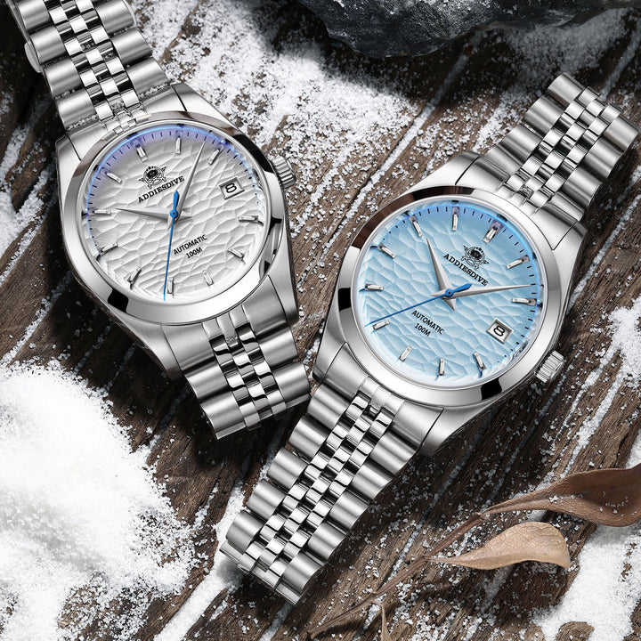 ★Especial Graduación★ADDIESDIVE Reloj Mecánico Retro 39mm AD2118-watch-Brazalete de acero-Blanco-