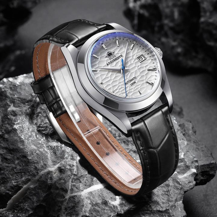 ★Especial Graduación★ADDIESDIVE Reloj Mecánico Retro 39mm AD2118-watch-Brazalete de acero-Blanco-