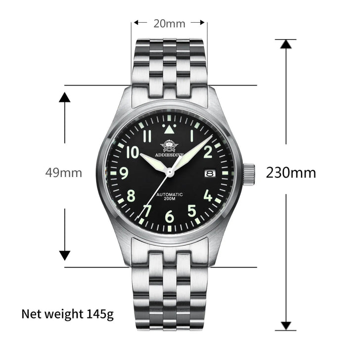 ★Especial Graduación★ADDIESDIVE® Reloj automático 39mm Movimiento NH35A Correa de acero (MY-H2) - Addiesdiverelojes