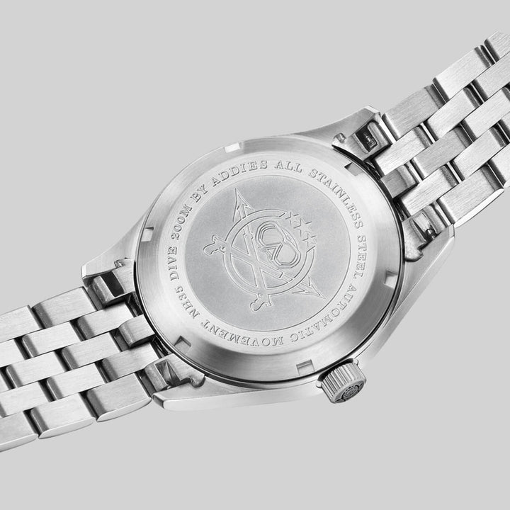 ★Especial Graduación★ADDIESDIVE® Reloj automático 39mm Movimiento NH35A Correa de acero (MY-H2)-pilot watch-Negro-