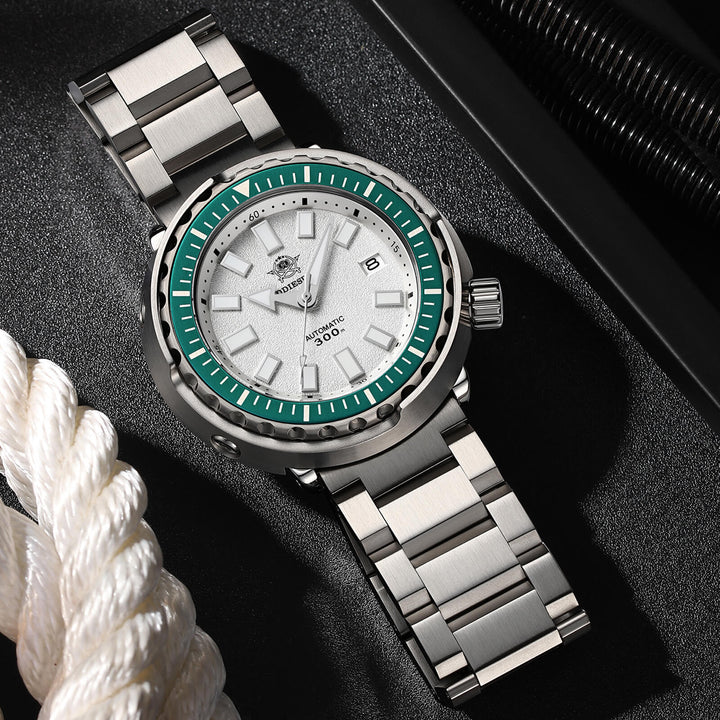 ★Especial Graduación★ADDIESDIVE Reloj de Buceo Automático Tuna AD2090-Blanco-