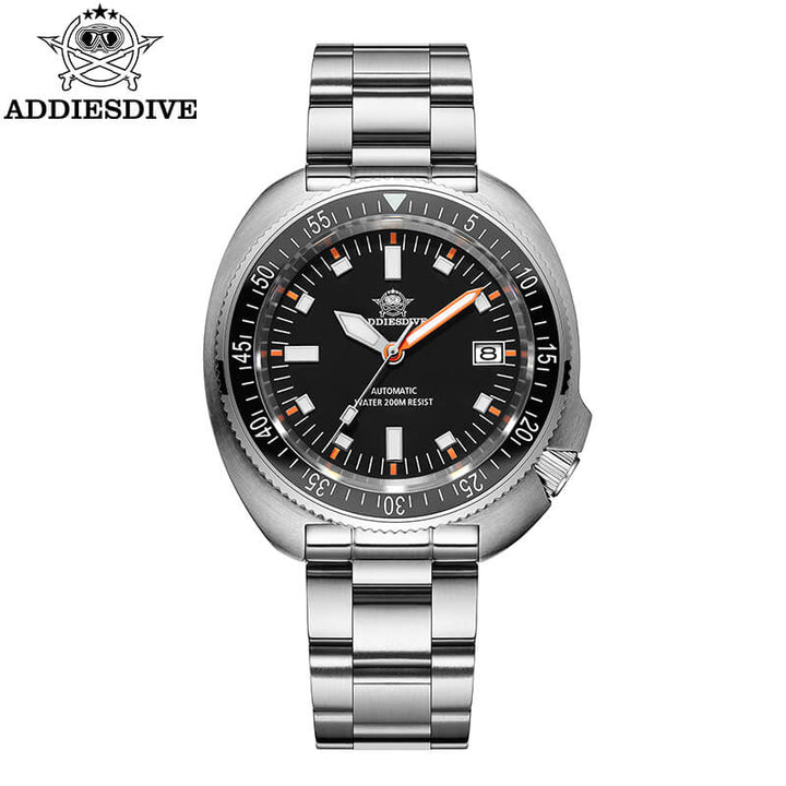 ★Especial Graduación★ADDIESDIVE Reloj de buceo Retro Captain Willard AD2081-Negro-