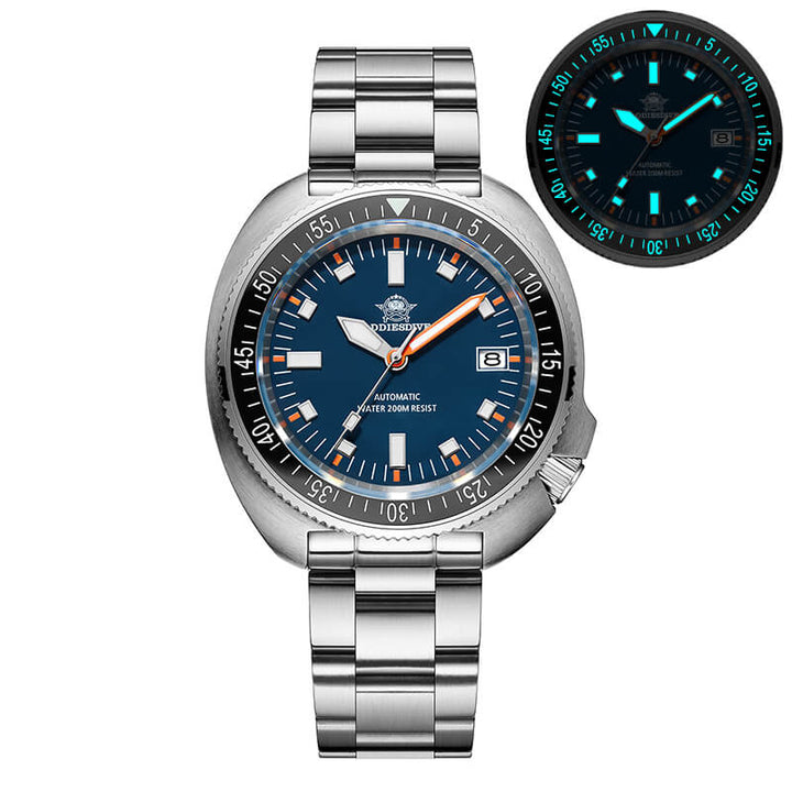 ★Especial Graduación★ADDIESDIVE Reloj de buceo Retro Captain Willard AD2081-Negro-