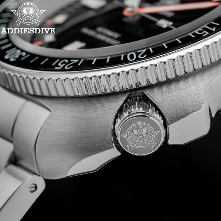★Especial Graduación★ADDIESDIVE Reloj de buceo Retro Captain Willard AD2081-Negro-