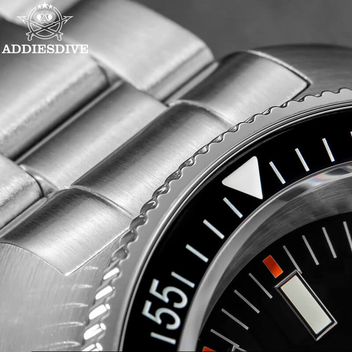 ★Especial Graduación★ADDIESDIVE Reloj de buceo Retro Captain Willard AD2081-Negro-
