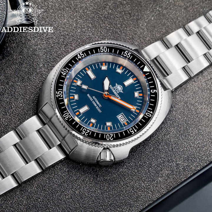★Especial Graduación★ADDIESDIVE Reloj de buceo Retro Captain Willard AD2081-Negro-