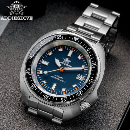 ★Especial Graduación★ADDIESDIVE Reloj de buceo Retro Captain Willard AD2081-Negro-