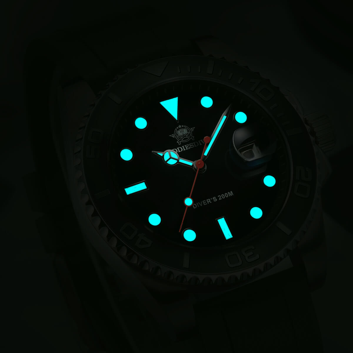 ★Especial Graduación★ADDIESDIVE Reloj deportivo de cuarzo de 41mm resistente al agua 200M (AD2040)-Correa de caucho-Bisel plateado-Naranja