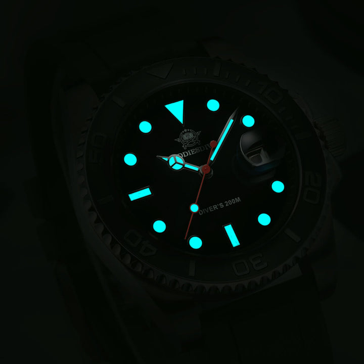 ★Especial Graduación★ADDIESDIVE Reloj deportivo de cuarzo de 41mm resistente al agua 200M (AD2040)-Correa de caucho-Bisel plateado-Naranja