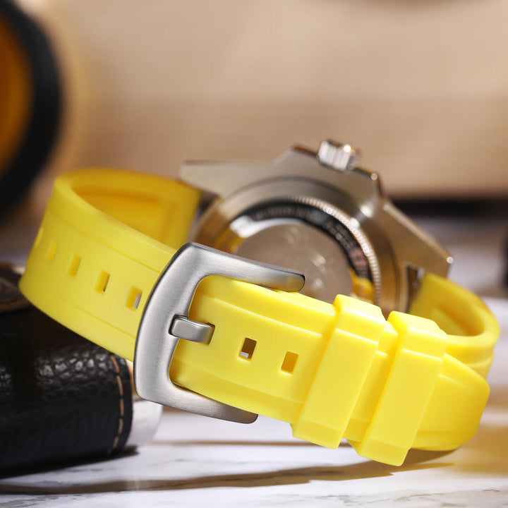 ★Especial Graduación★ADDIESDIVE Reloj deportivo de cuarzo de 41mm resistente al agua 200M (AD2040)-Correa de caucho-Bisel plateado-Naranja