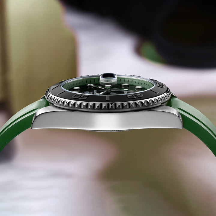 ★Especial Graduación★ADDIESDIVE Reloj deportivo de cuarzo de 41mm resistente al agua 200M (AD2040)-Correa de caucho-Bisel plateado-Naranja