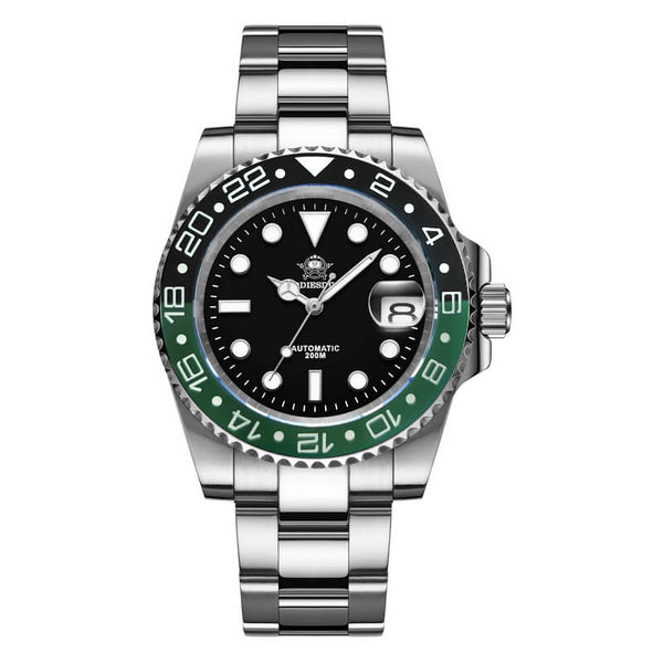 ★Oferta★ADDIESDIVE Reloj de buceo automático para hombre Diver's 200M NH35A (H3AC)-Negro/Verde-