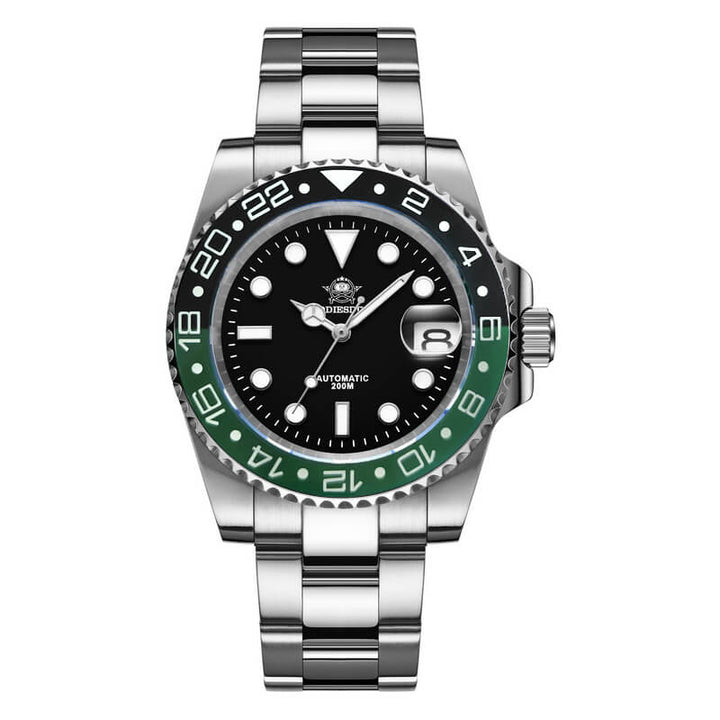 ★Oferta★ADDIESDIVE Reloj de buceo automático para hombre Diver's 200M NH35A (H3AC)-Negro/Verde-