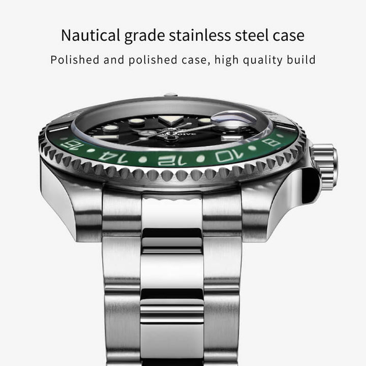 ★Oferta★ADDIESDIVE Reloj de buceo automático para hombre Diver's 200M NH35A (H3AC)-Negro/Verde-