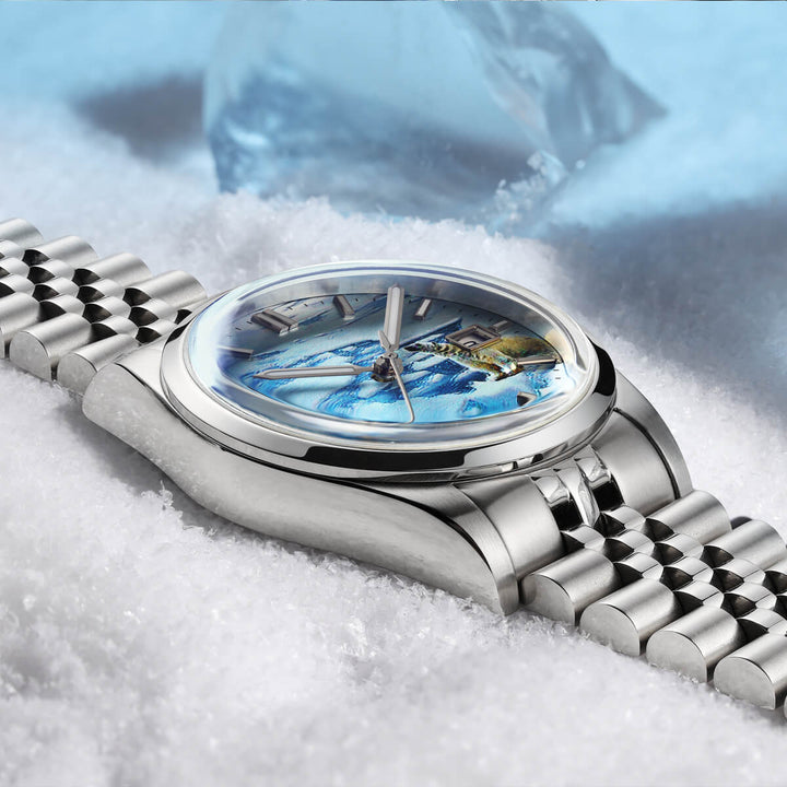 ★Oferta★Reloj automático Addiesdive 39mm 3D Glacier Polar Bear Dial （AD2042）-divers watch-