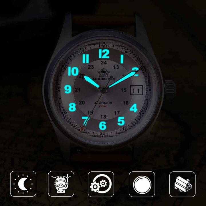 ★Oferta Semanal★ADDIESDIVE® Reloj automático elegante Diver 200M para hombre (AD2048)