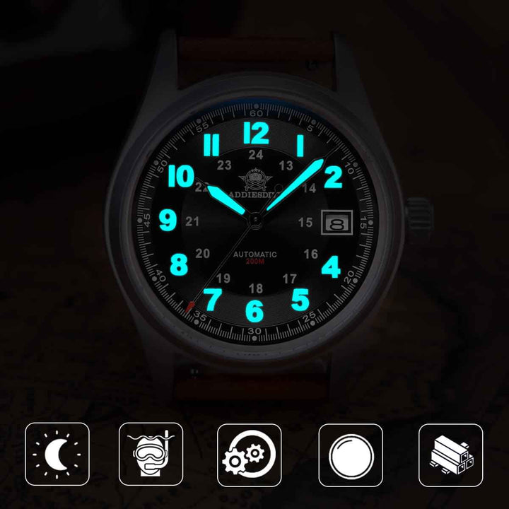 ★Oferta Semanal★ADDIESDIVE® Reloj automático elegante Diver 200M para hombre (AD2048)