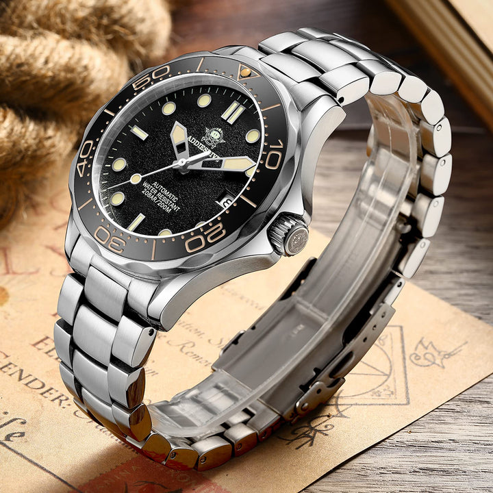 ★Oferta Semanal★ADDIESDIVE Reloj de buceo automático para hombre AD2106-Swiss C3 verde super luminoso-