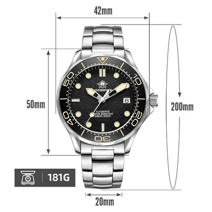 ★Oferta Semanal★ADDIESDIVE Reloj de buceo automático para hombre AD2106-Swiss C3 verde super luminoso-