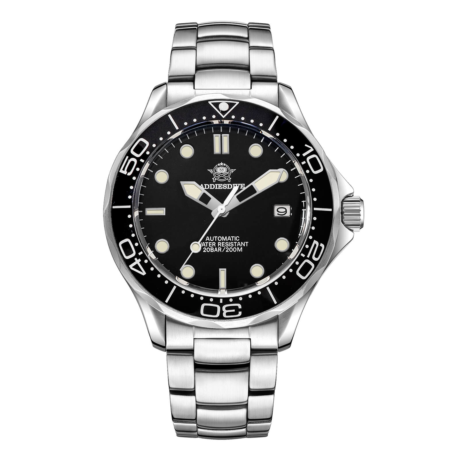 ★Oferta Semanal★ADDIESDIVE Reloj de buceo automático para hombre AD2106-Swiss C3 verde super luminoso-
