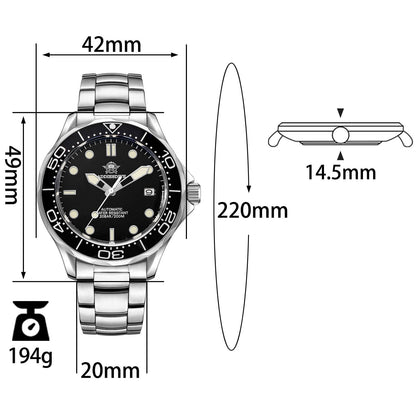 ★Oferta Semanal★ADDIESDIVE Reloj de buceo automático para hombre AD2106-Swiss C3 verde super luminoso-