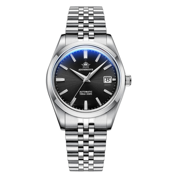 Reloj automático Addiesdive 39mm Diver's 100M NH35 (AD2029)-pilot watch-Negro-