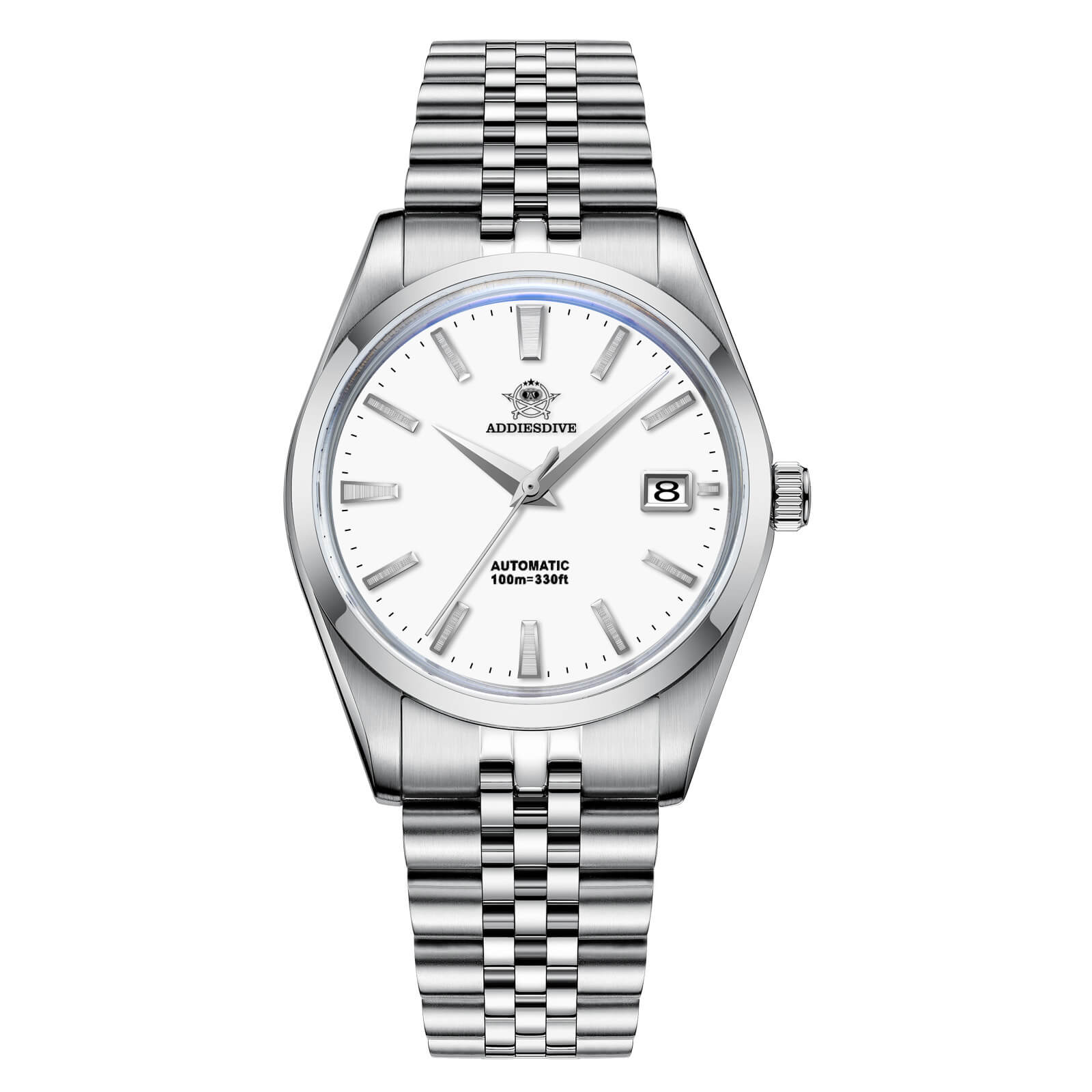 Reloj automático Addiesdive 39mm Diver's 100M NH35 (AD2029)-pilot watch-Blanco-