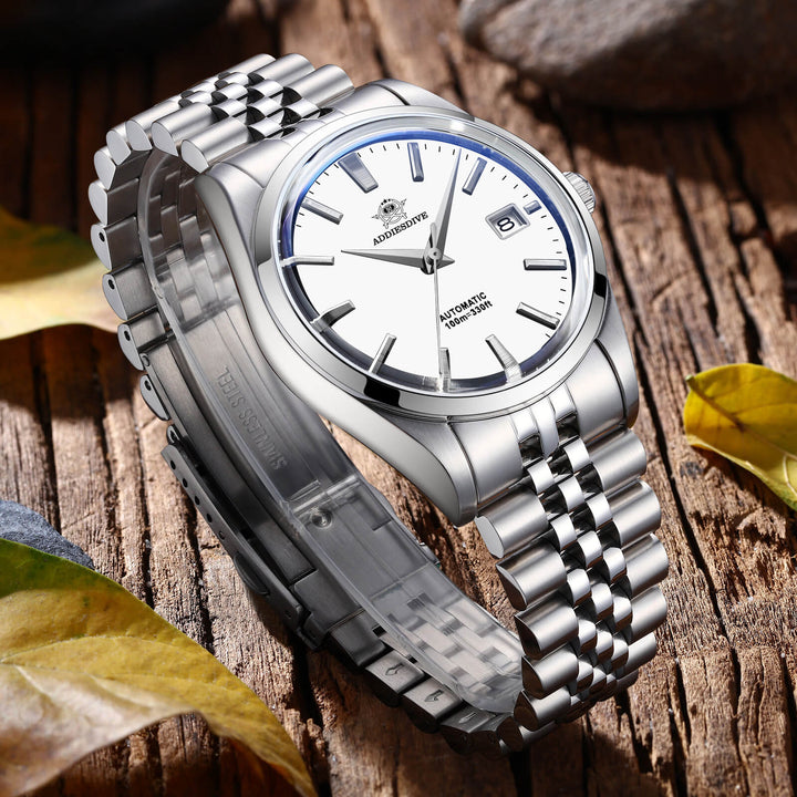 Reloj automático Addiesdive 39mm Diver's 100M NH35 (AD2029)-pilot watch-Blanco-