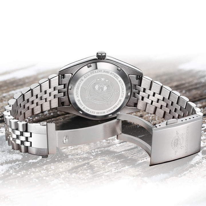 Reloj automático Addiesdive 39mm Diver's 100M NH35 (AD2029)-pilot watch-Blanco-