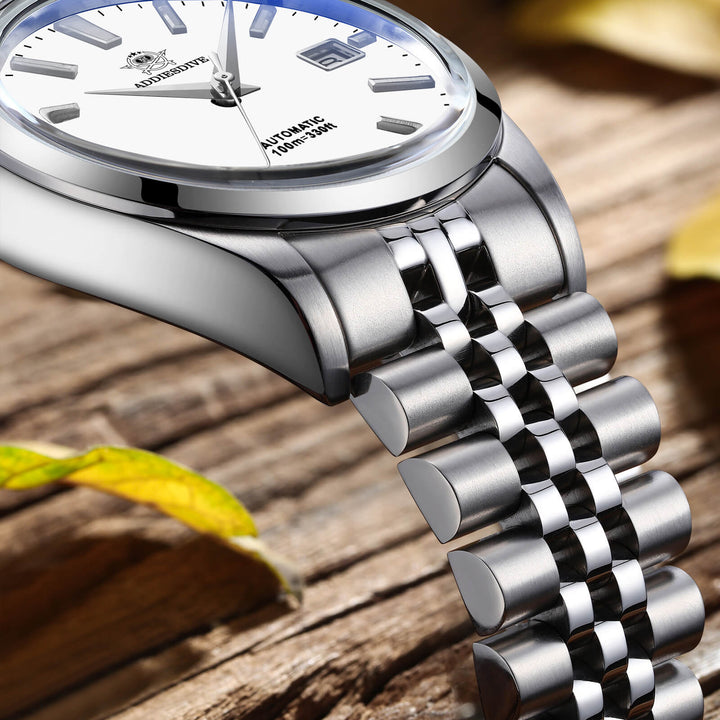 Reloj automático Addiesdive 39mm Diver's 100M NH35 (AD2029)-pilot watch-Blanco-