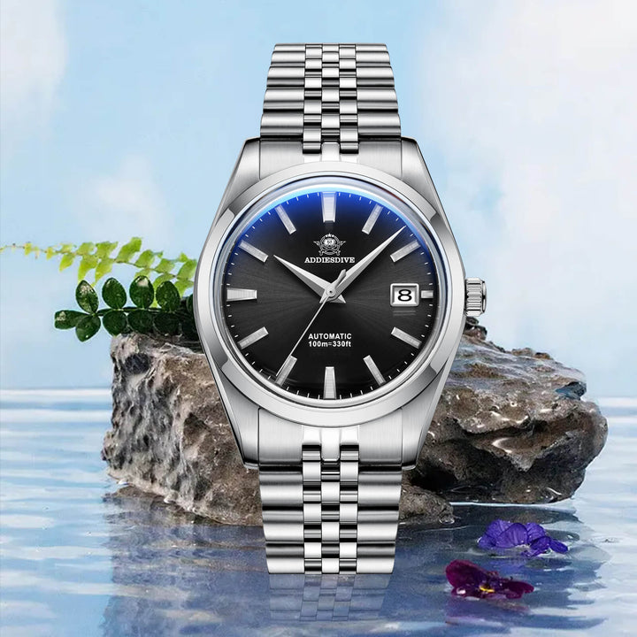 Reloj automático Addiesdive 39mm Diver's 100M NH35 (AD2029)-pilot watch-Blanco-